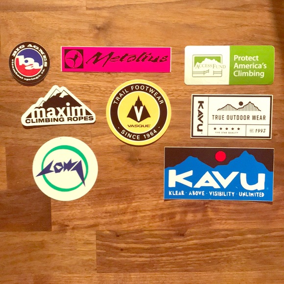 kavu accessories climbing stickers x 8 poshmark